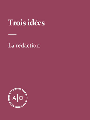 cover image of Trois idées